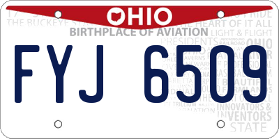 OH license plate FYJ6509