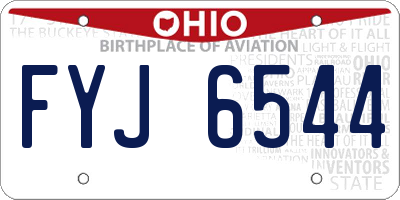OH license plate FYJ6544