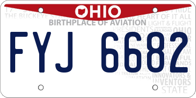 OH license plate FYJ6682