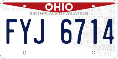 OH license plate FYJ6714