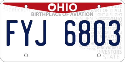 OH license plate FYJ6803