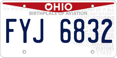 OH license plate FYJ6832