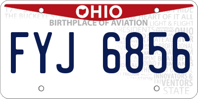 OH license plate FYJ6856