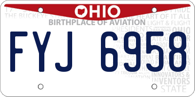 OH license plate FYJ6958