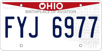 OH license plate FYJ6977