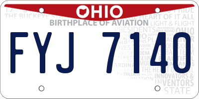 OH license plate FYJ7140