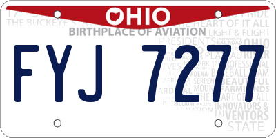 OH license plate FYJ7277