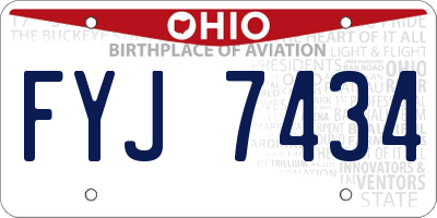 OH license plate FYJ7434