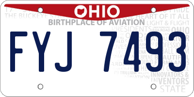 OH license plate FYJ7493
