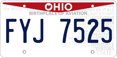 OH license plate FYJ7525