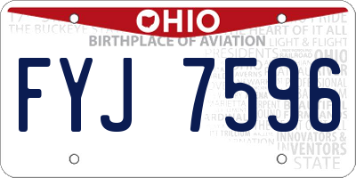 OH license plate FYJ7596