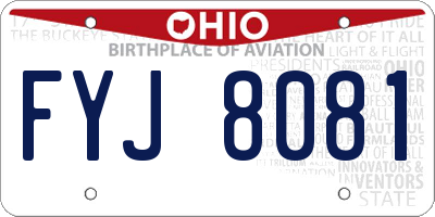 OH license plate FYJ8081