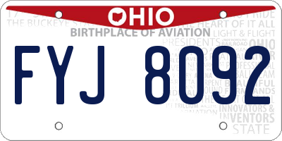 OH license plate FYJ8092