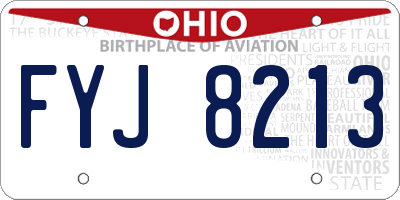 OH license plate FYJ8213