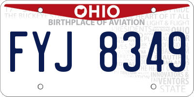 OH license plate FYJ8349