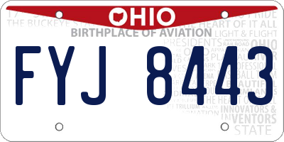 OH license plate FYJ8443