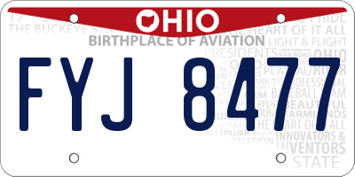 OH license plate FYJ8477