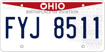 OH license plate FYJ8511