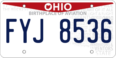 OH license plate FYJ8536