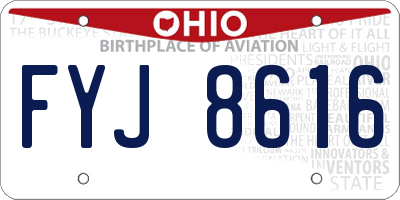 OH license plate FYJ8616