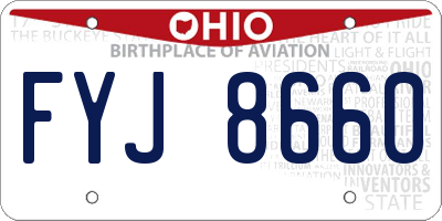 OH license plate FYJ8660