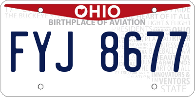OH license plate FYJ8677
