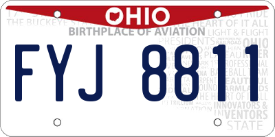 OH license plate FYJ8811