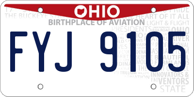 OH license plate FYJ9105