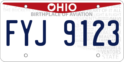 OH license plate FYJ9123