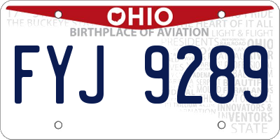 OH license plate FYJ9289