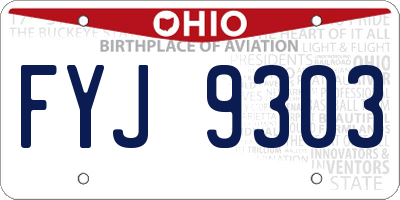 OH license plate FYJ9303