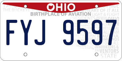 OH license plate FYJ9597