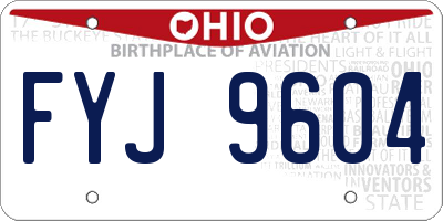 OH license plate FYJ9604