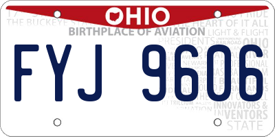 OH license plate FYJ9606