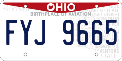 OH license plate FYJ9665