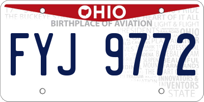 OH license plate FYJ9772