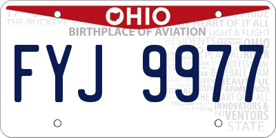 OH license plate FYJ9977