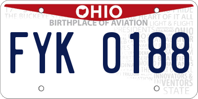 OH license plate FYK0188