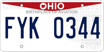 OH license plate FYK0344