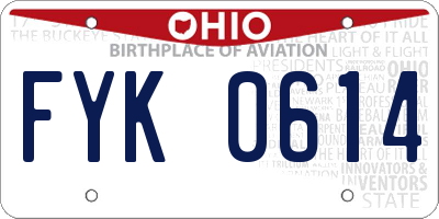 OH license plate FYK0614