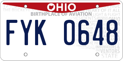 OH license plate FYK0648