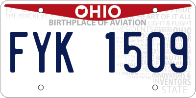 OH license plate FYK1509