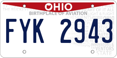 OH license plate FYK2943