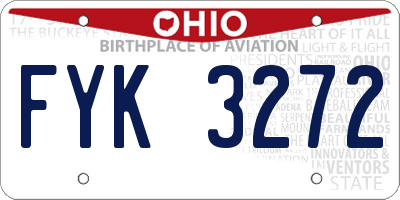 OH license plate FYK3272