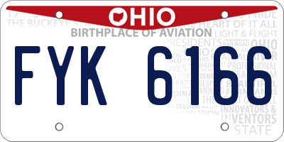 OH license plate FYK6166