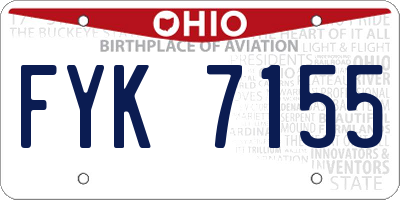 OH license plate FYK7155