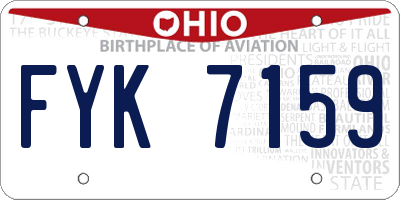 OH license plate FYK7159