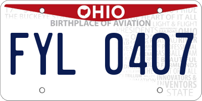 OH license plate FYL0407