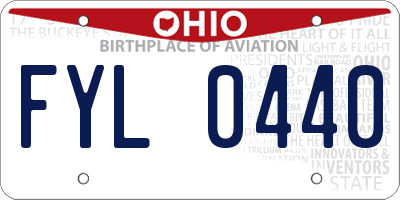 OH license plate FYL0440