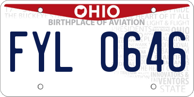 OH license plate FYL0646